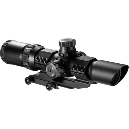 Barska 1-4x28 SWAT-AR Riflescope (Mil-Dot) - Visor con Retícula Mil-Dot Iluminada, Tubo Principal de 937484-REG