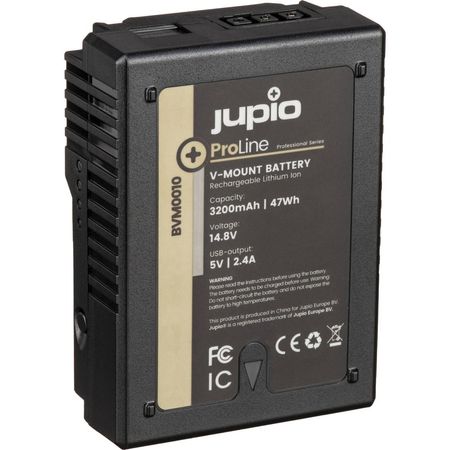 Batería Jupio V-Mount 14.8V 47Wh para RED Raven/Dragon - Diseño Compacto, 9A Máxima Descarga, 3200mA 1564344-REG