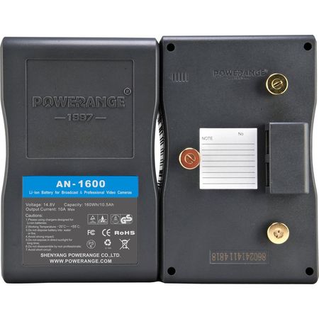 Batería POWERANGE PR-AN-1600 160Wh 14.8V Gold Mount - Soporta hasta 10A, Carga en 340 Minutos, Senso 1337754-REG
