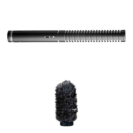 Micrófono Shotgun RODE NTG1 con Kit de Paraviento - Ideal para Cine Independiente, TV y Documentales 820759-REG