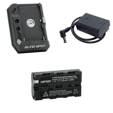 Adaptador de Batería Power Junkie V2 con Batería NP-F550 y Kit de Adaptador para Sony NP-FZ100 (Cone 1813906-REG