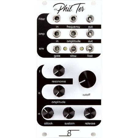 Cre8audio Mr. Phil Ter VCA: Generador de Envolventes y Filtro Ladder Eurorack (12 HP) con Componente 1652370-REG