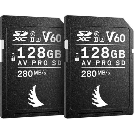 Angelbird 128GB AV Pro MK2 UHS-II SDXC Match Pack para Cámaras Canon - Incluye 2 Tarjetas, Velocidad 1829989-REG