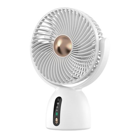 Ventilador de Escritorio USB Recargable con 4 Velocidades Silencioso y Ángulo Ajustable AM-F5