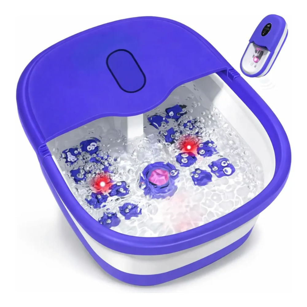 Hidromasajeador De Pies Con Agua Y Calor Infrarrojo Tipo Spa Violeta