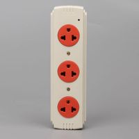 TOMACORRIENTE TRIPLE INDUSTRIAL ADOSABLE CREMA-NARANJA 25A-250V