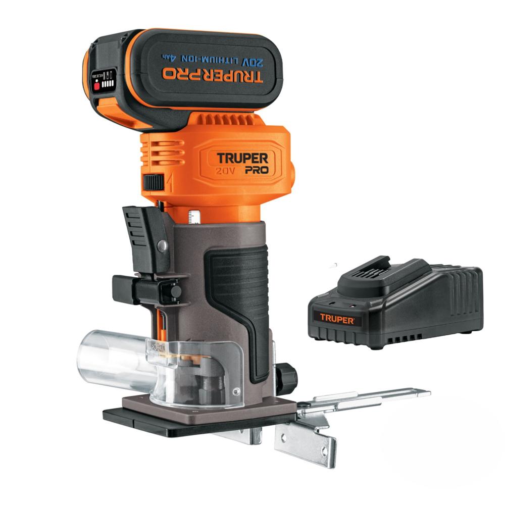 Ruteadora de Palma + 1 Bateria 4ah + Cargador Truper 103262-103009-12336