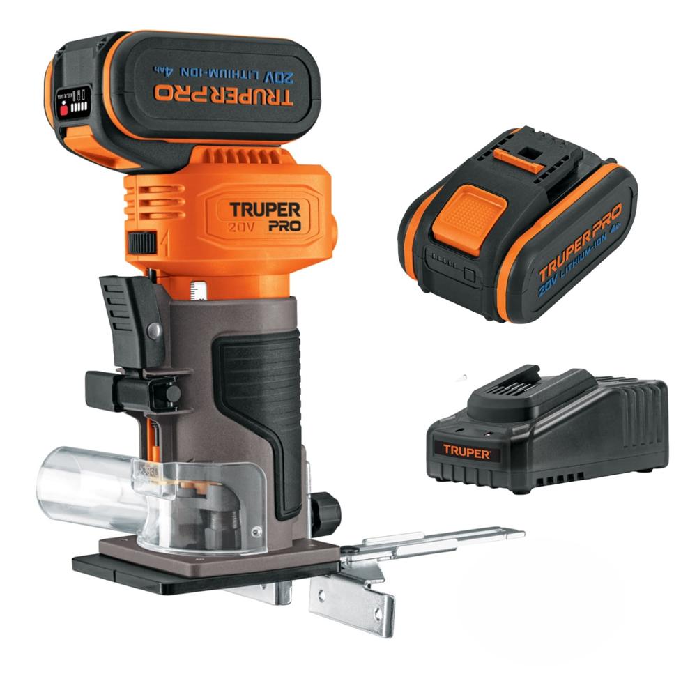 Ruteadora de Palma + 2 Baterias 4ah + Cargador Truper 103262-103009-103009-12336