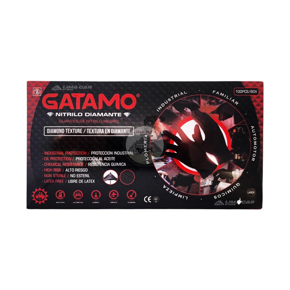 Guantes Nitrilo Diamante x 100 und Uso automotriz- Negro L