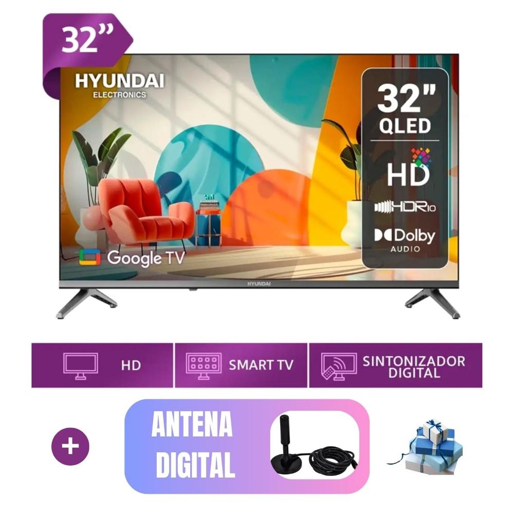 Televisor Hyundai QLED 32'' HD  HYLED3259QG 2025 - Ant Digital