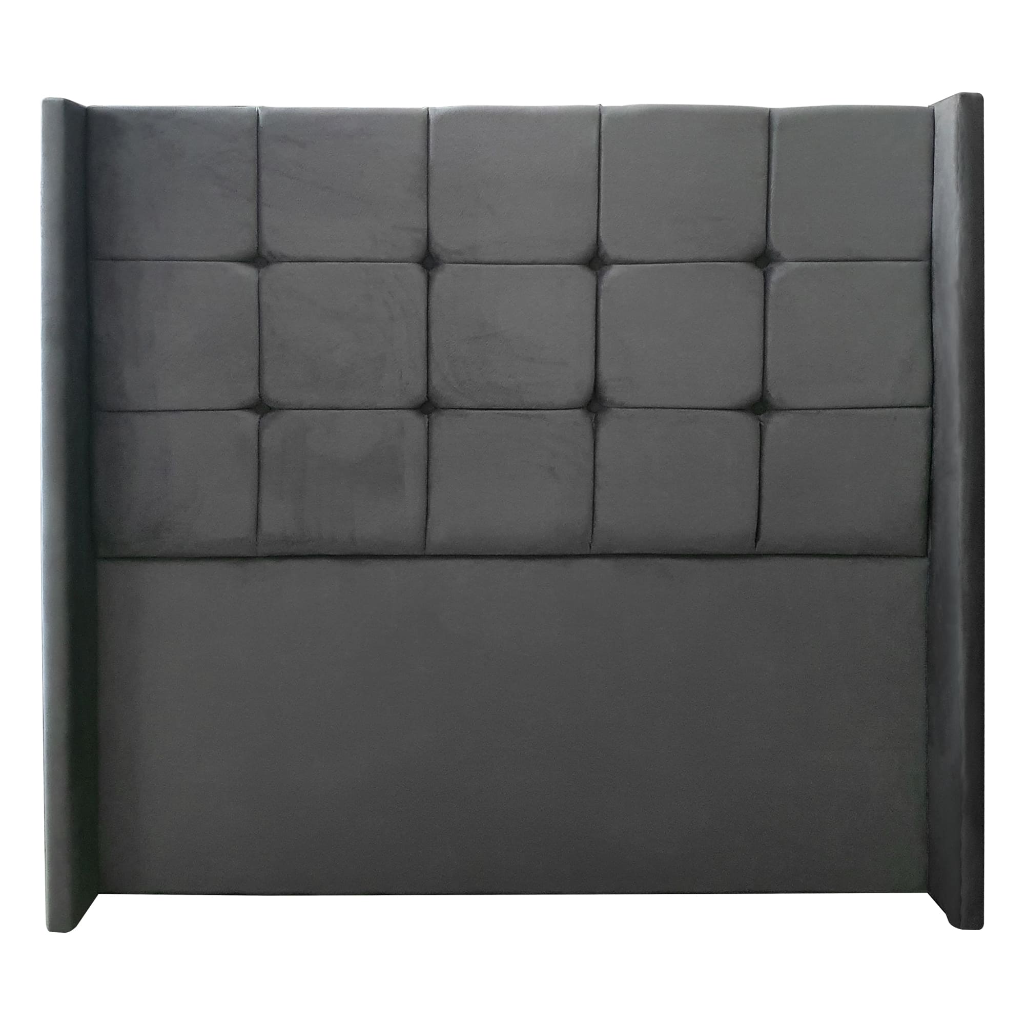 CABECERA PEDESTAL 2 PLAZAS KAMAS CUADROS 2 - PLOMO