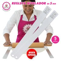 2 Regletas Nivelador Acrílico para Repostería de 5 mm.