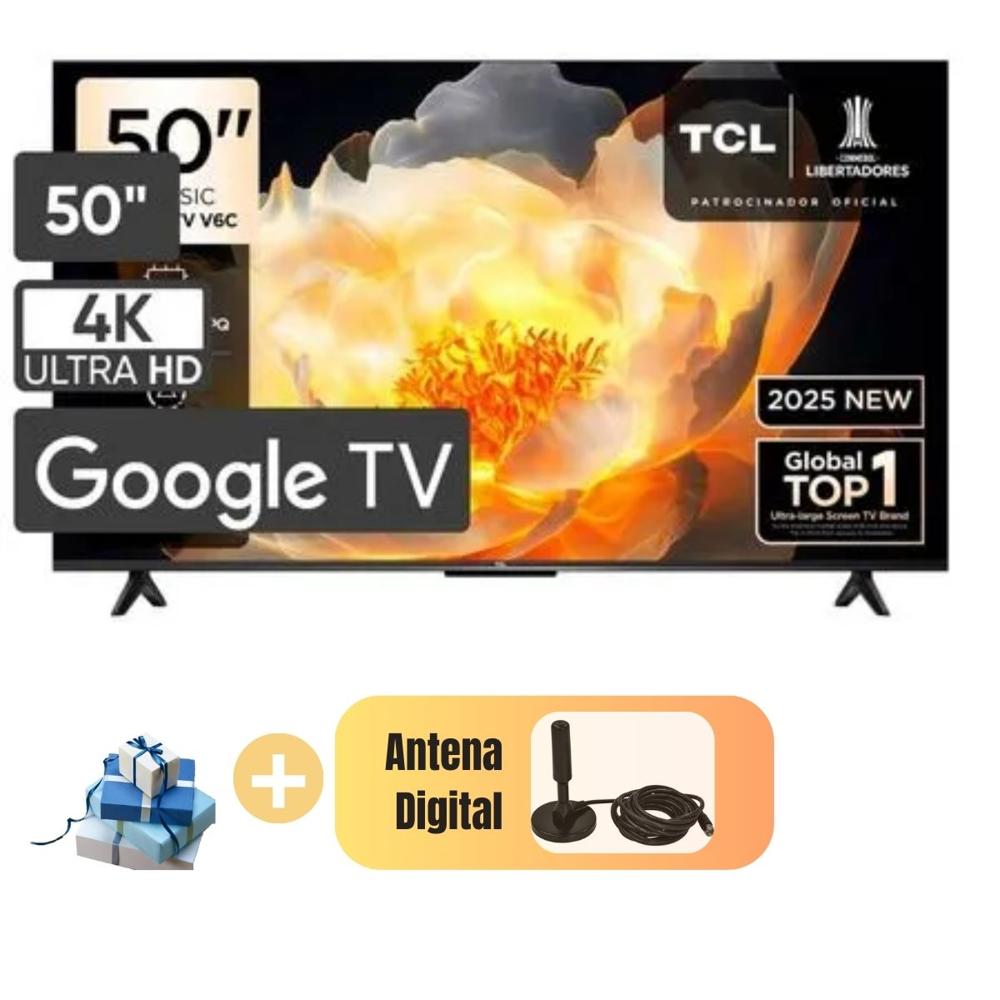 Televisor 50'' UHD 4K Google TV TCL 50V6C - Antena