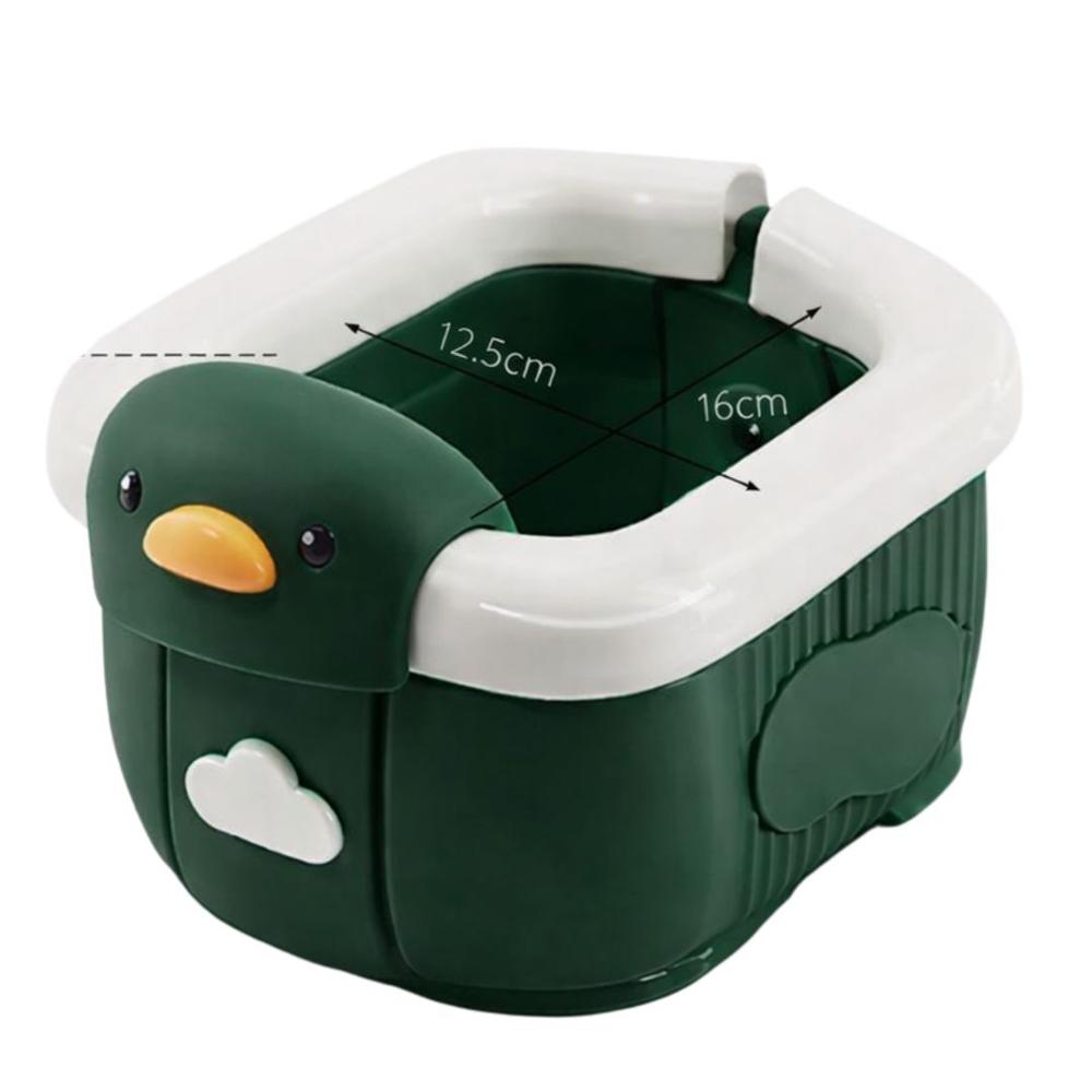 Bacín  urinario inodoro asiento portátil plegable color verde