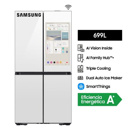 Refrigeradora Samsung French Door Family HUB AI RF29DB995012PE 699 LT Clean White