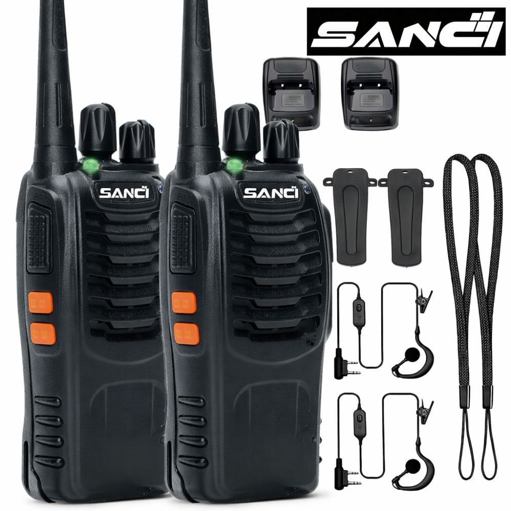 Walkie Talkie de Comunicación 5 km 16 Canales Construcción Resistente Radios Portátiles