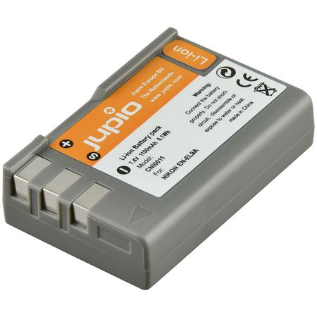Batería de Litio Jupio EN-EL9A (7.4V, 1100mAh) - Reemplazo para Nikon EN-EL9A, Recargable 1563307-REG