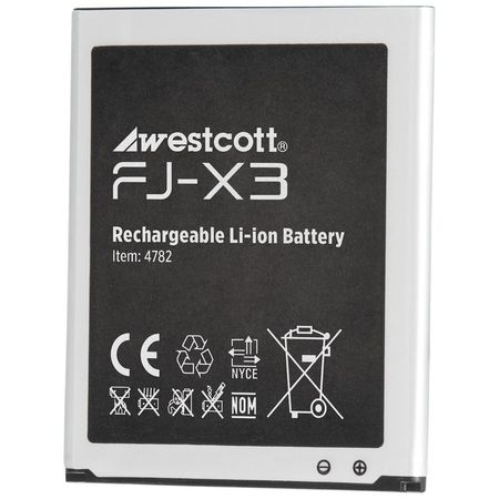 Batería Recargable Westcott para Disparadores de Flash FJ-X3m y FJ-X3s - Carga en 3 Horas, DC 3.8V 1 1729014-REG