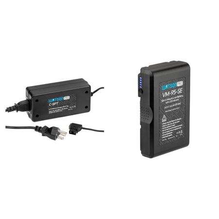 Batería Slim Li-Ion Watson Pro 14.4V 95Wh con Cargador D-Tap (Montaje en V) - Incluye 1 x Batería V- 1489659-REG