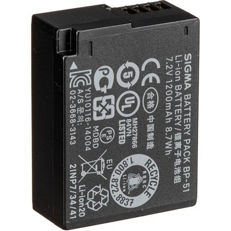 Batería de Litio Sigma BP-51 (7.2V, 1200mAh) - Repuesto para Original 1087579-REG