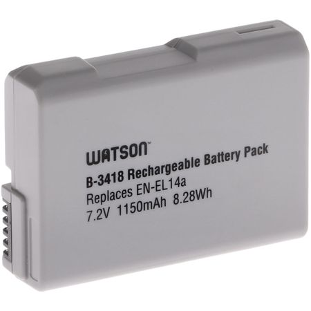 Batería de Litio Watson EN-EL14A (7.2V, 1150mAh) - Reemplazo para Batería Nikon EN-EL14A 1024207-REG
