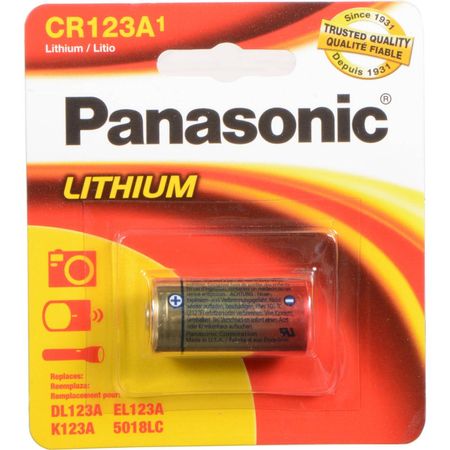 Batería de Litio Panasonic CR123A (3V) - Ideal para Cámaras, Luces y Otros Electrónicos, Vida Útil d 1354502-REG