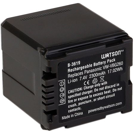 Batería de Litio Watson VW-VBG260 (7.4V, 2300mAh) - Reemplazo para Batería Panasonic VW-VBG260 835952-REG