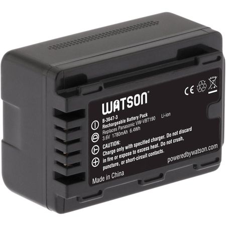 Batería de Litio Watson VW-VBT190 (3.6V, 1780mAh) - Reemplaza Batería Panasonic VW-VBT190 1439586-REG