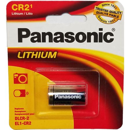 Batería de Litio Panasonic CR2 (3V, 850mAh) - Reemplaza Modelos DLCR-2 y EL1-CR2, Ideal para Cámaras 1354504-REG