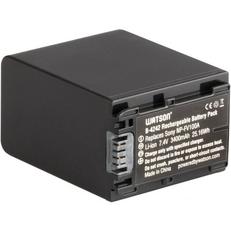 Batería de Litio Watson NP-FV100A - Reemplazo para Batería Tipo Sony NP-FV100A 1654857-REG