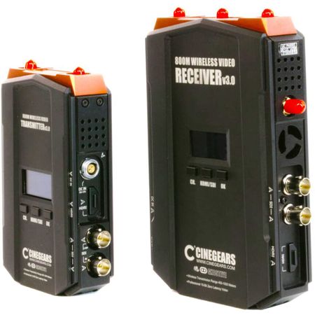 CINEGEARS Ghost-Eye Kit de Transmisión de Video Inalámbrico HDMI & SDI 800M V2 (Montura V) - 1080p60 1639032-REG