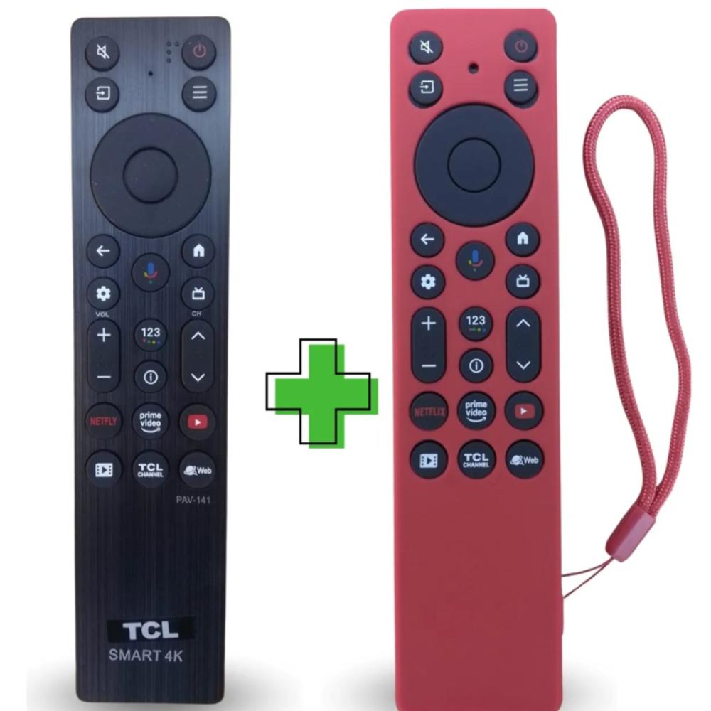 Control Remoto para Tcl Smart Modelo 2025  Funda Roja