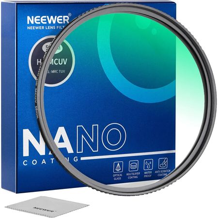 Filtro Protector UV Neewer (52mm) - Cristal Óptico, Resistente al Agua, Aceite, Polvo y Rayones, 30 1779775-REG