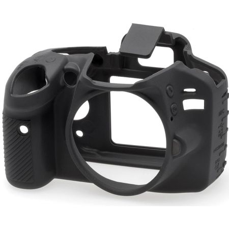 easyCover Funda de Silicona Protectora para Nikon D3200 (Negra) - Protección contra Golpes y Rasguño 1070795-REG