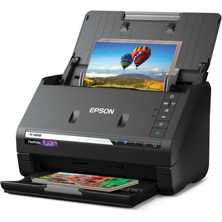 Escáner de Fotos Epson FastFoto FF-680W: Escanea Impresiones, Fotos Polaroid y Documentos con Conect 1424870-REG