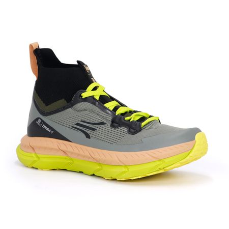 Zapatilla Botin Outdoor Hombre AH24-14Q4 GRIS/AMARILLO 40