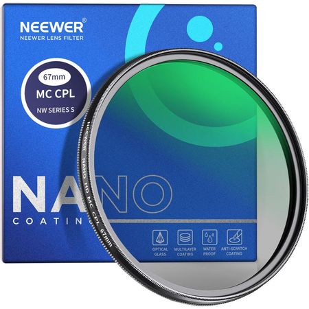 Filtro Polarizador Circular Neewer MC CPL (67mm) - Vidrio Óptico HD, Reducción de Reflectancia de Lu 1810636-REG