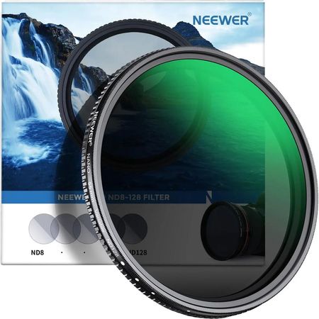 Filtro ND Variable Neewer HD (82mm, 3 a 7 Pasos) - Sin Sombra Negra 