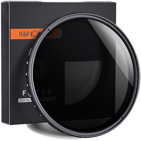 Filtro ND Variable K&F Concept Fader ND2-ND400 (72mm) - Control de Exposición, Vidrio Óptico, Anillo 1532913-REG