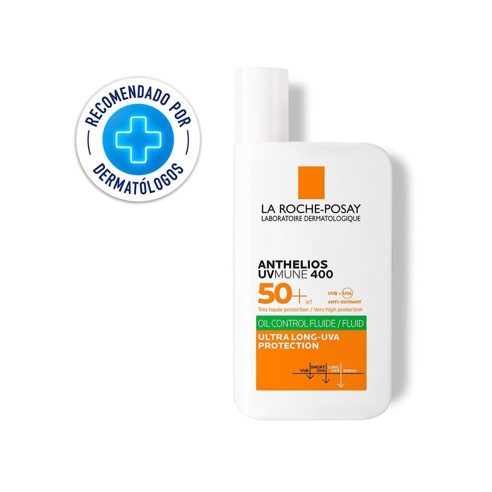 Protector Solar Facial La Roche Posay Anthelios Uvmune 400 Oil Control Fluido Invisible Bloqueador