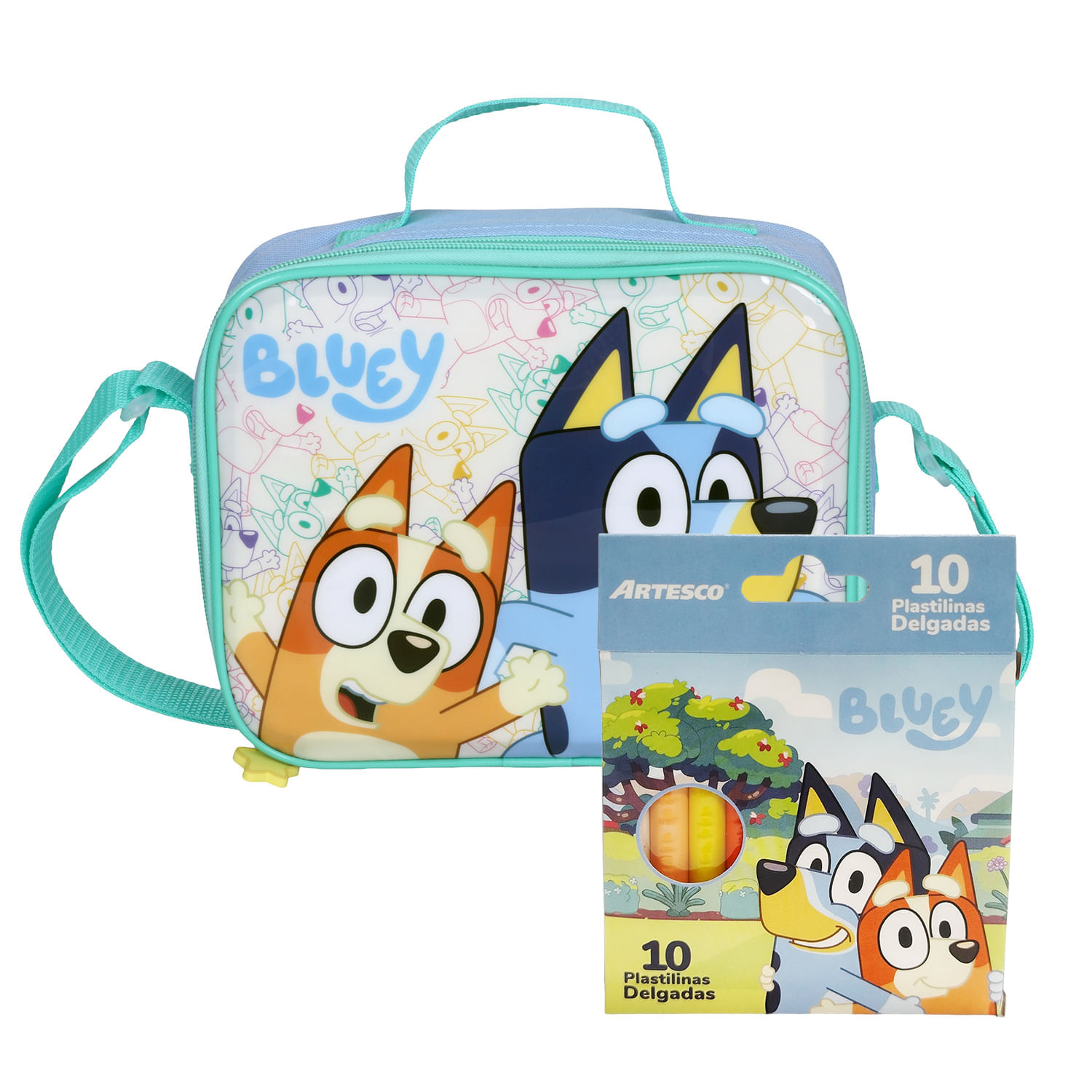 Lonchera Bluey Kids + Plastilina Delgada X10