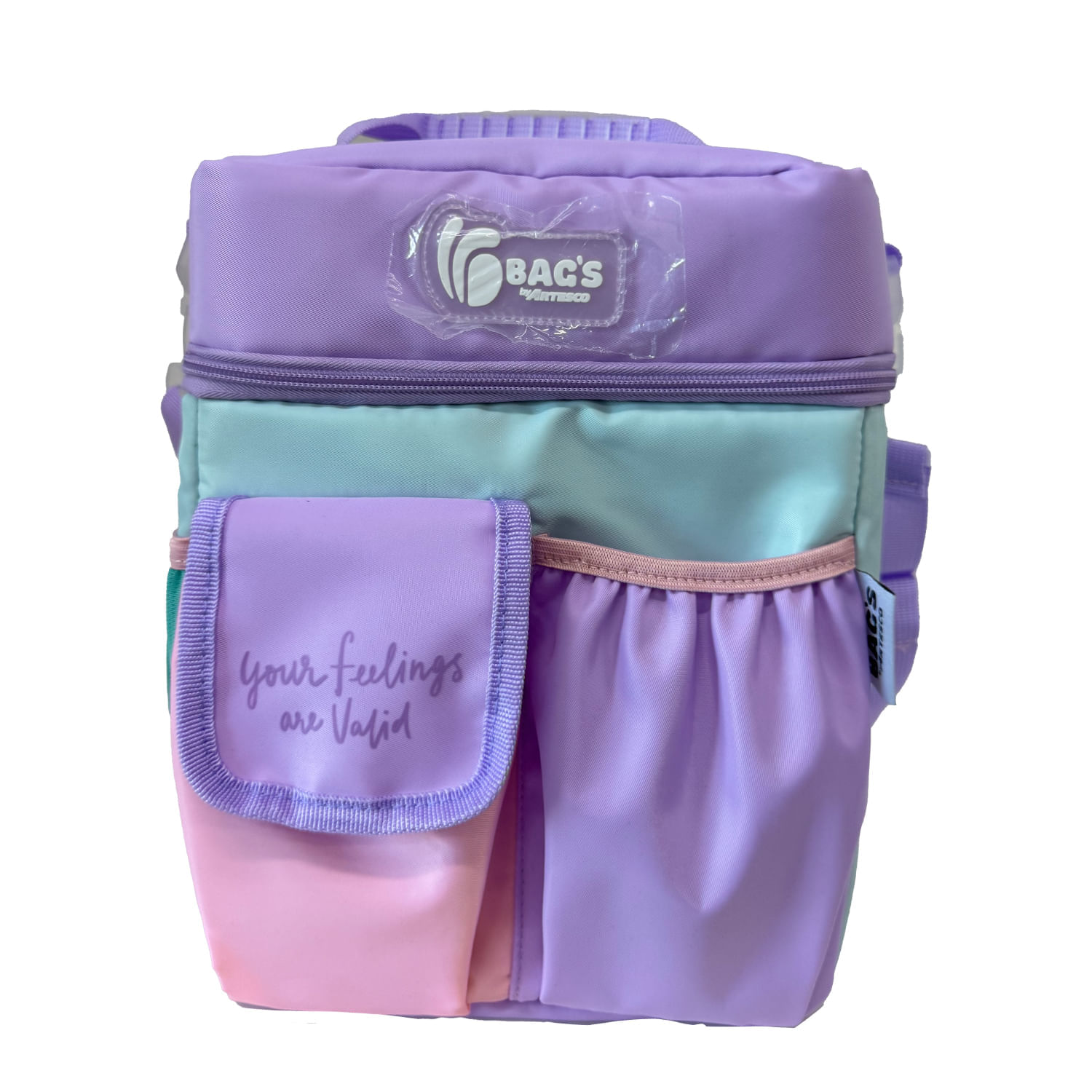 Lonchera Artesco Teens Rosado/Gris