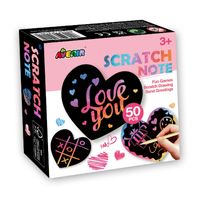 Hojas Mini Notas Para Raspar Avenir Scratch Art Corazón 50 Piezas