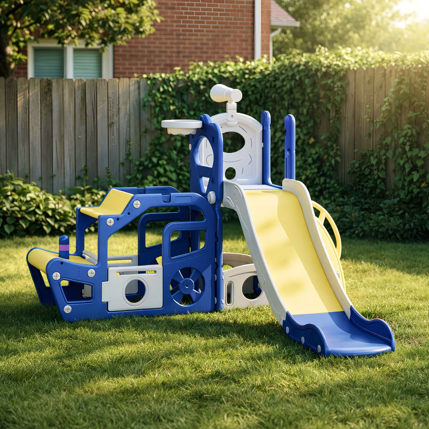 Playground Con Tobogán Azul Para Niños