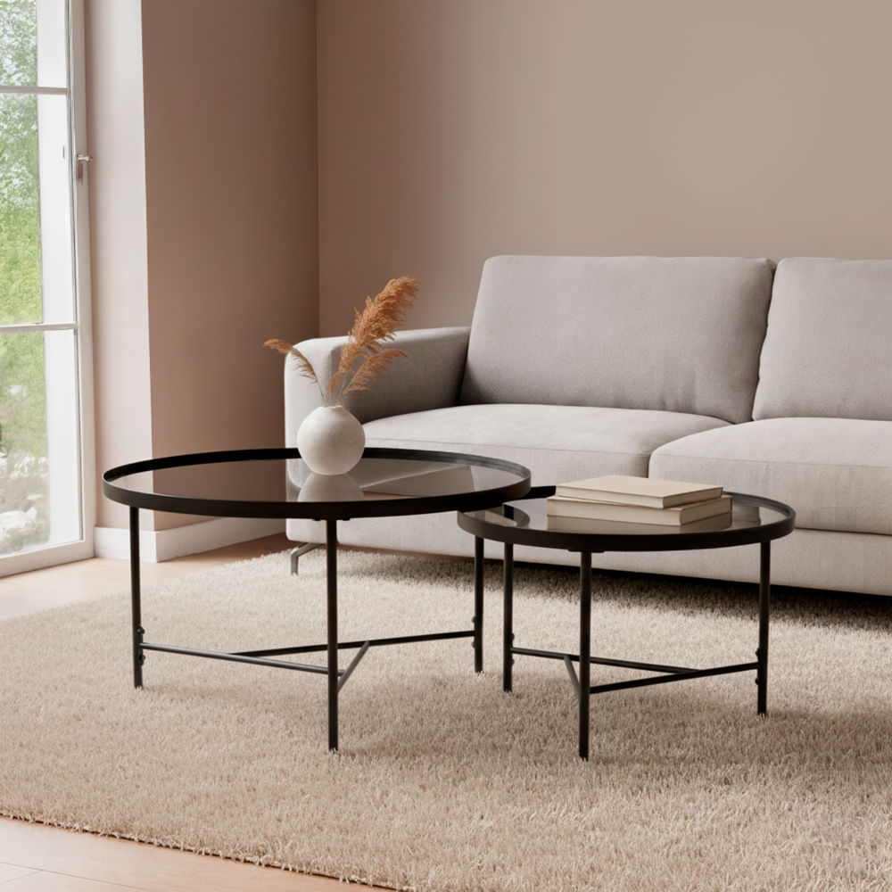 Mesas De Centro Luiggi Set X2 Negro