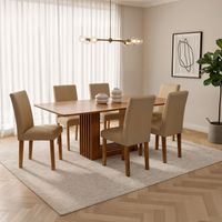 Juego De Comedor Ariela 6 Sillas Marrón