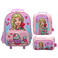 Pack Barbie Cupcake Maleta Oficio Lonchera Cartuchera Rosa Barbie Cupcake