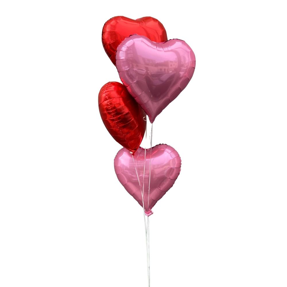 Globos forma corazón con Helio - San valentin