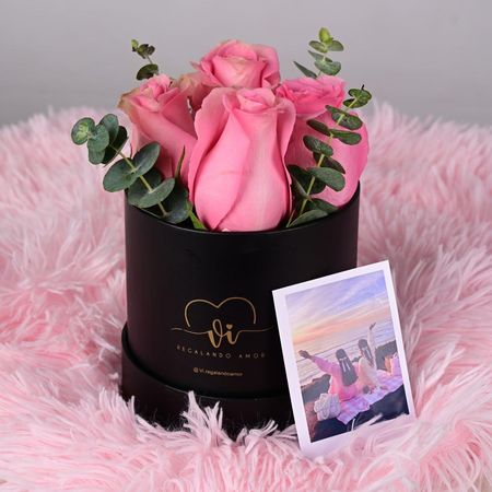 Mini box rosas rosadas