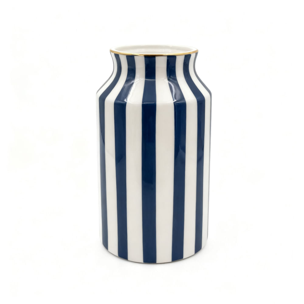 Florero Lineas Azul 20 Cm